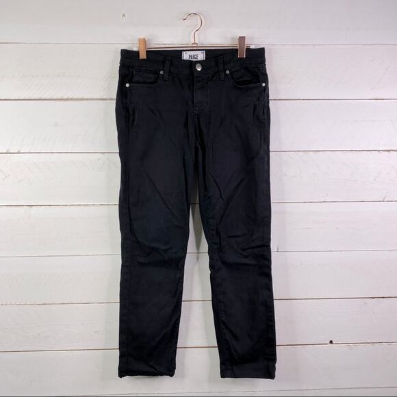 PAIGE Black Peg Skinny Jeans Low‎ Rise Size 27 - Picture 2 of 13